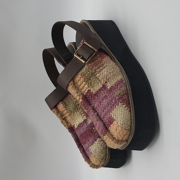 148- Free People Astrid Platform Mule Clogs Size 8 NWT – Multicolor Textured - Picture 3 of 13